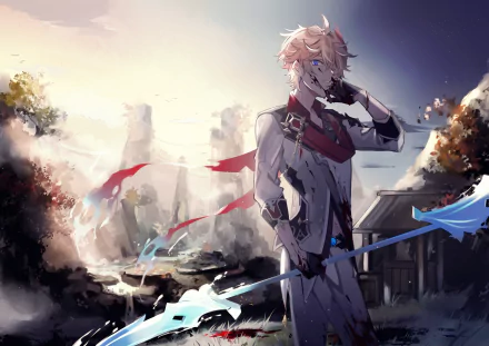 Tartaglia Childe (Genshin Impact) video game Genshin Impact HD Desktop Wallpaper | Background Image