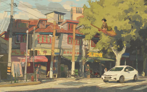 Kiki (Kiki's Delivery Service) Anime Kiki's Delivery Service HD Desktop Wallpaper | Background Image