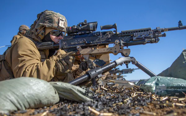 machine gun weapon military soldier HD Desktop Wallpaper | Background Image