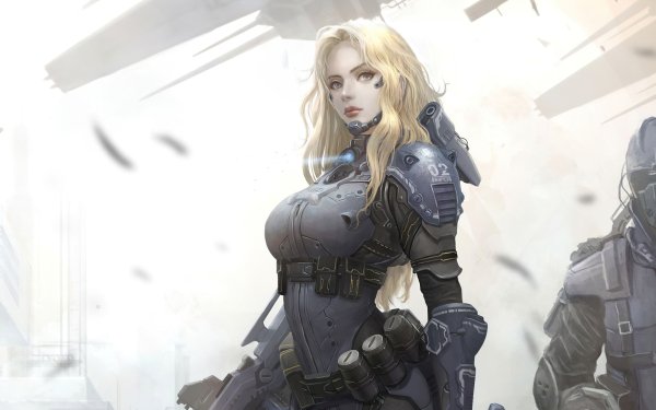 Sci Fi Women Warrior Woman Warrior Blonde Futuristic HD Wallpaper | Background Image