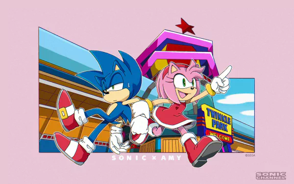sneakers boots blue pink Sonic Channel Amy Rose video game Sonic the Hedgehog HD Desktop Wallpaper | Background Image