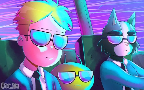 TV Show Final Space Gary Goodspeed Avocato Mooncake Glasses Blonde HD Wallpaper | Background Image