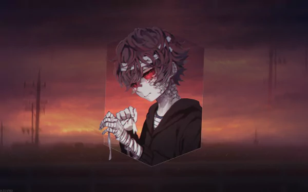 red eyes bandage picture-in-picture Anime boy anime boy HD Desktop Wallpaper | Background Image
