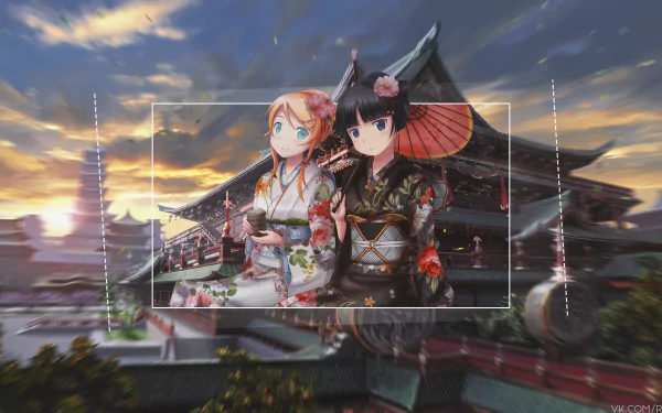 Kirino Kousaka Ruri Gokō Anime Oreimo HD Desktop Wallpaper | Background Image