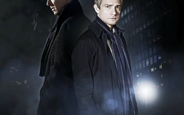 Martin Freeman Benedict Cumberbatch TV Show Sherlock (TV series) HD Desktop Wallpaper | Background Image