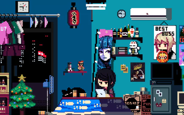 Julianne Stingray video game VA-11 Hall-A: Cyberpunk Bartender Action HD Desktop Wallpaper | Background Image