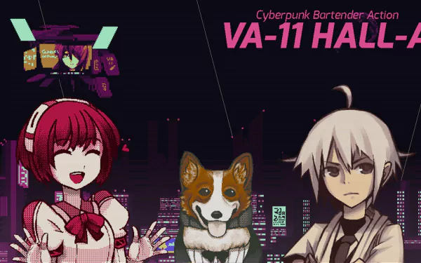 Dana Zane Dorothy Haze video game VA-11 Hall-A: Cyberpunk Bartender Action HD Desktop Wallpaper | Background Image