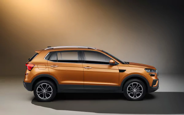 orange car SUV Skoda car vehicle Skoda Kushaq HD Desktop Wallpaper | Background Image