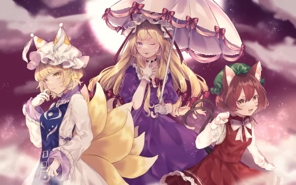 Ran Yakumo Chen (Touhou) Yukari Yakumo Anime Touhou HD Desktop Wallpaper | Background Image