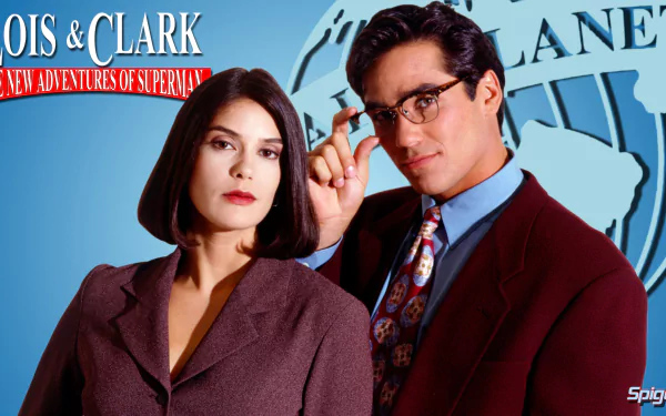 actress actor Dean Cain Teri Hatcher Lois Lane Clark Kent Superman TV Show Lois & Clark: The New Adventures of Superman HD Desktop Wallpaper | Background Image