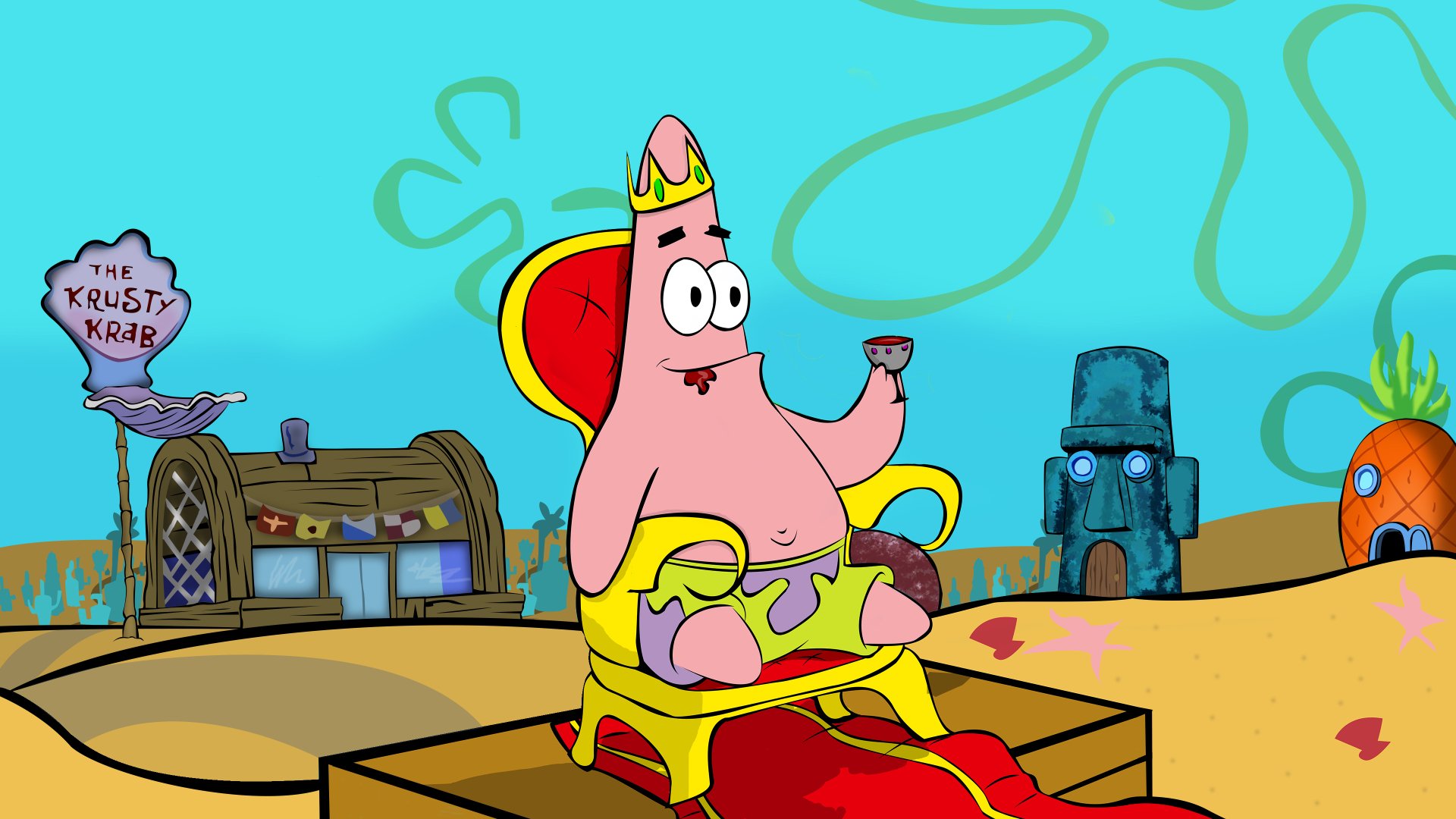 Download Patrick Star TV Show SpongeBob SquarePants 4k Ultra HD Wallpaper