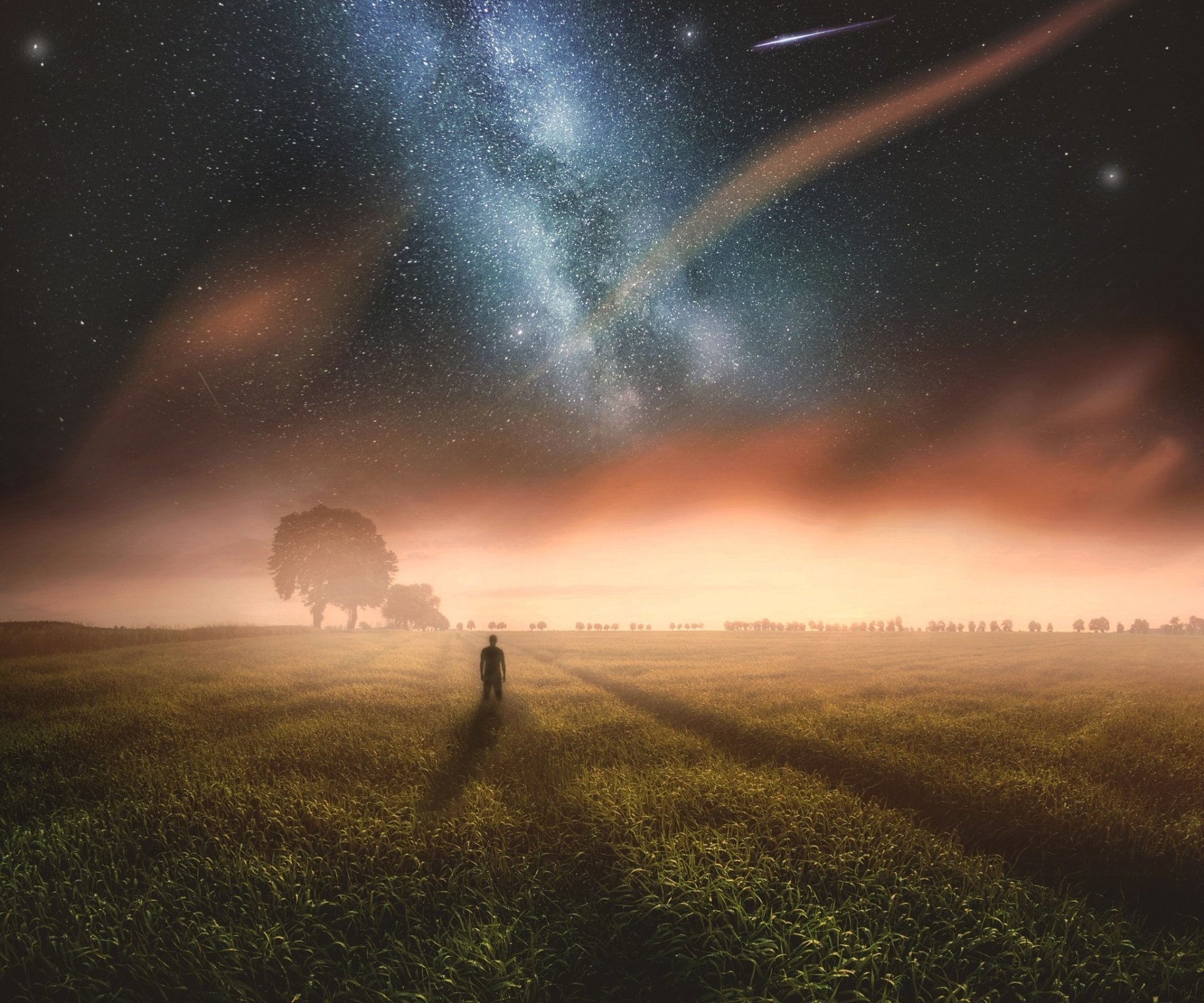 Download Sky Field Sci Fi Men HD Wallpaper by Dmitry Sn