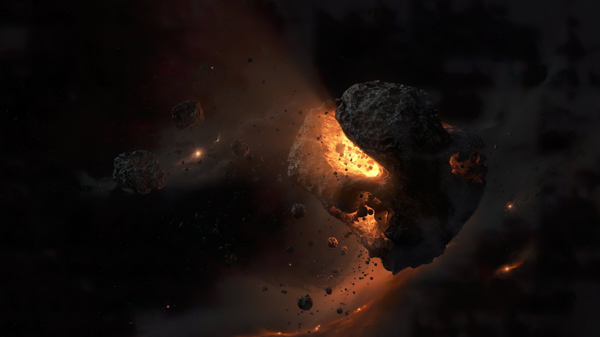 Download Space Sci Fi Asteroid 4k Ultra HD Wallpaper