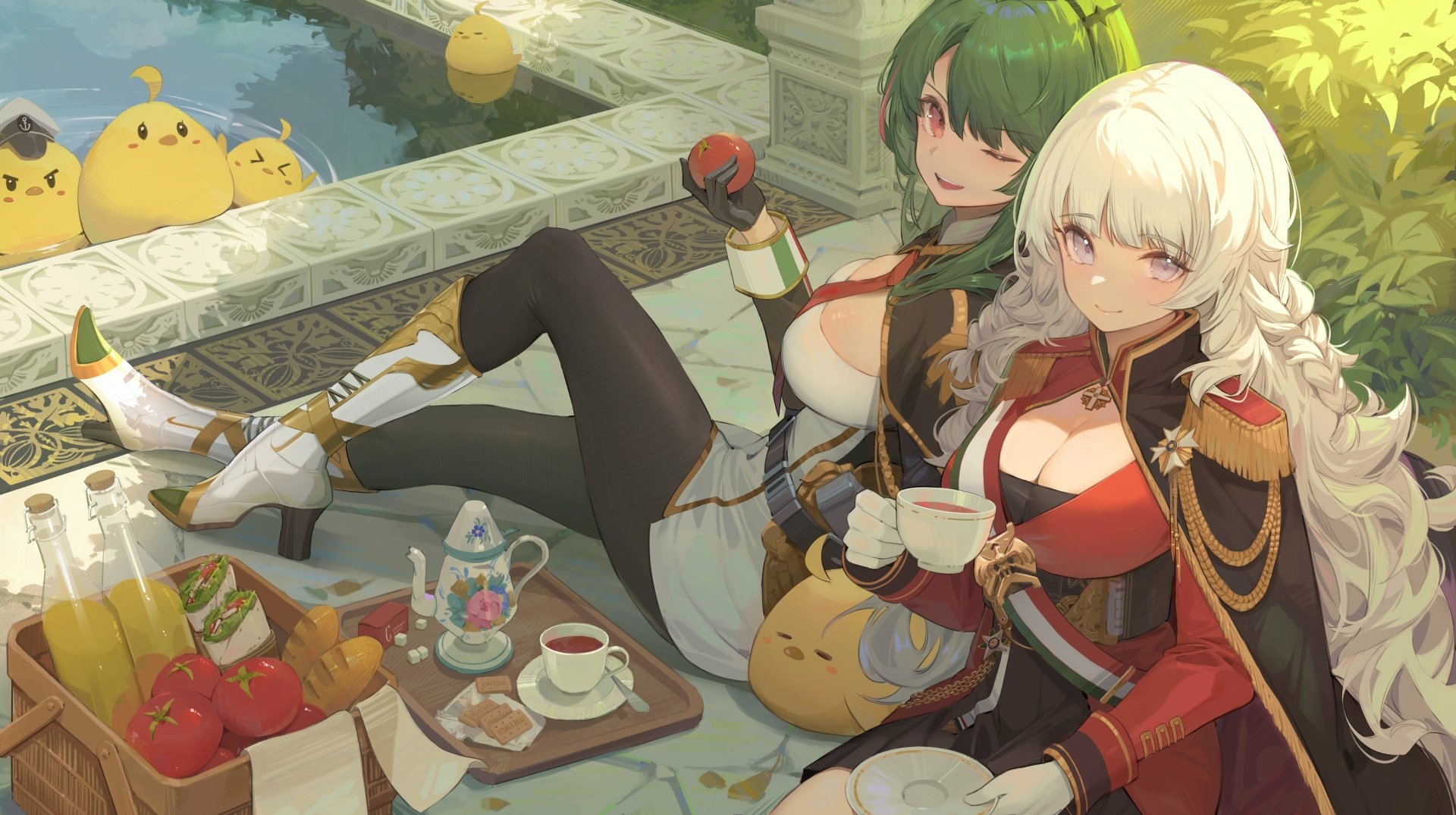 Download Littorio (Azur Lane) Vittorio Veneto (Azur Lane) Anime Azur Lane 4k Ultra HD Wallpaper by Nekojira