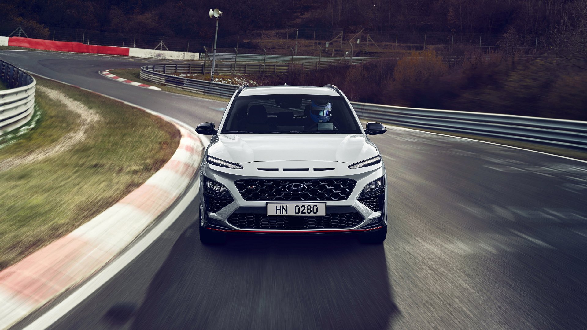 Download SUV White Car Car Hyundai Vehicle Hyundai Kona N 4k Ultra HD Wallpaper