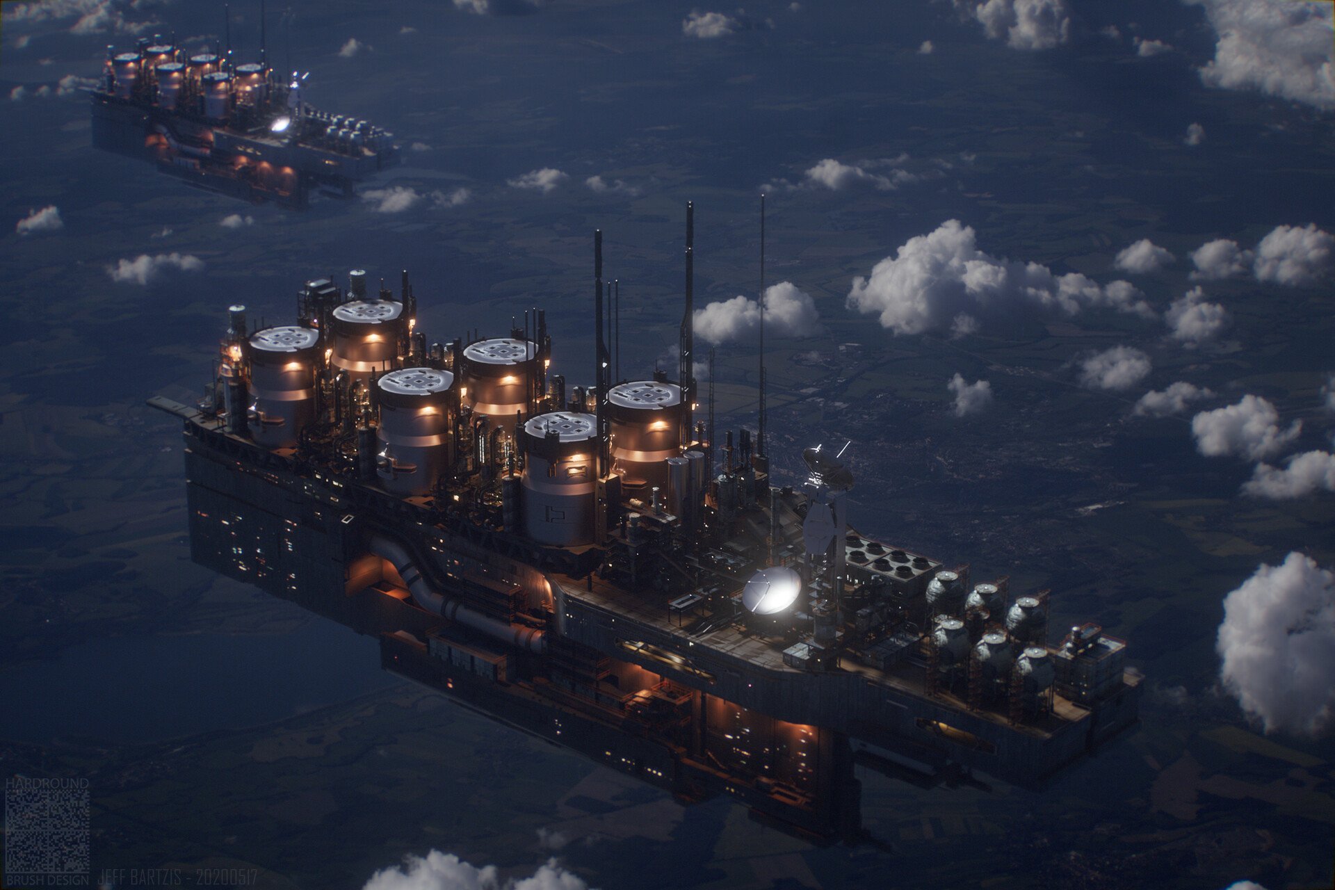 Download Sci Fi Spaceship HD Wallpaper by Jeff Bartzis