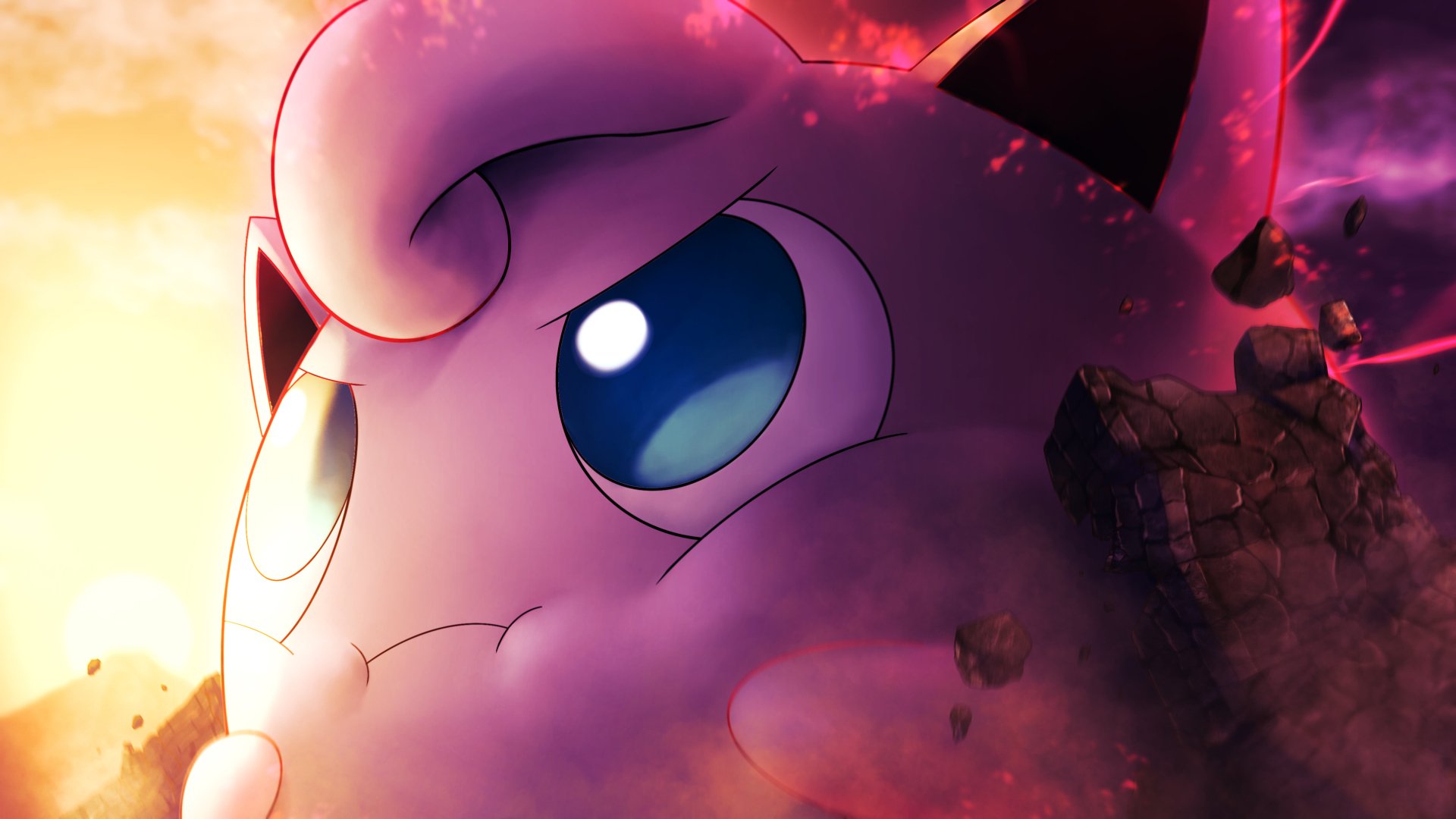 3780x2126 Puffed Up Angry Jigglypuff by Higawind Wallpaper Background Image...