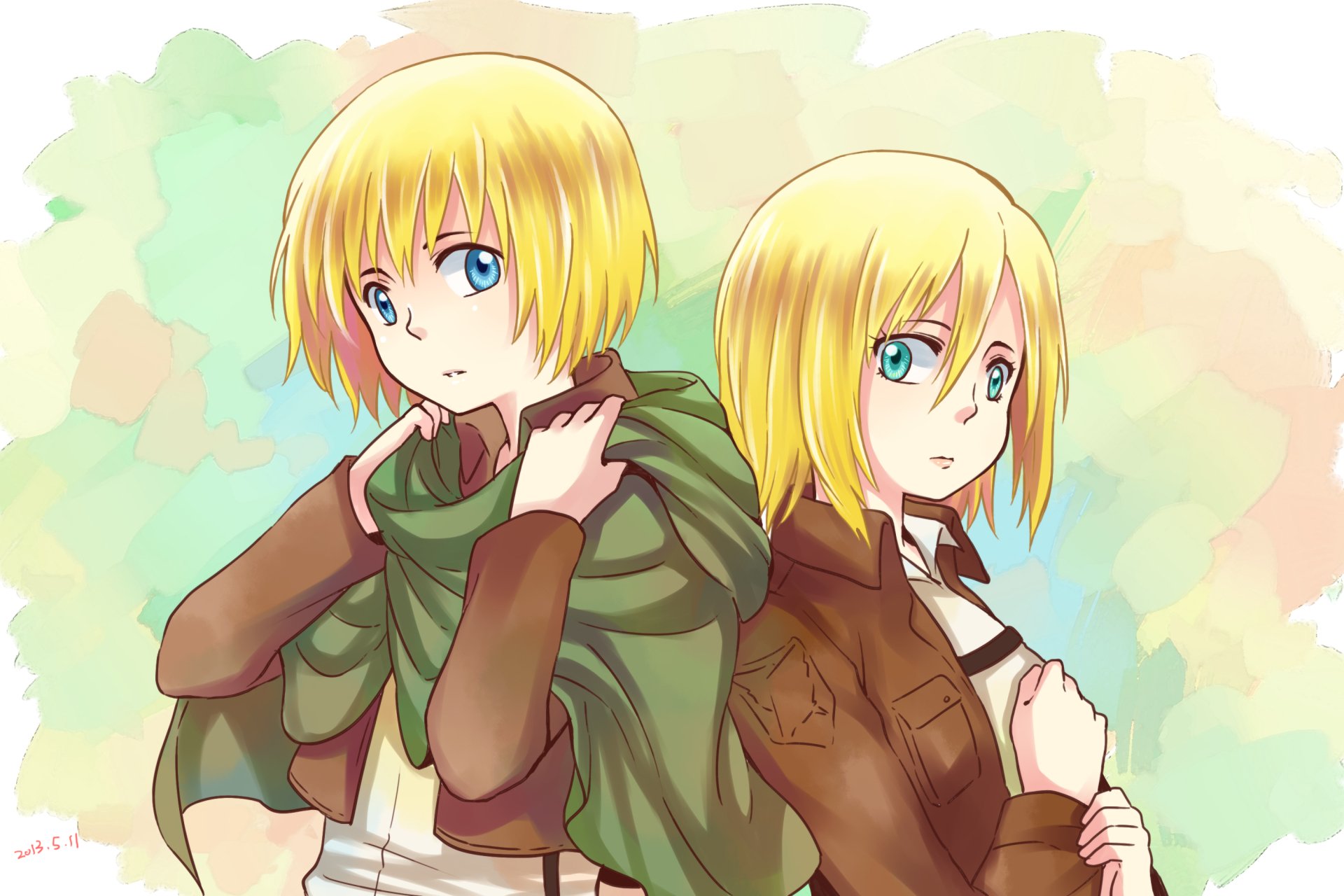 Download Historia Reiss Blue Eyes Blonde Armin Arlert Anime Attack On Titan HD Wallpaper by 茉雪千溪/まつゆき せんき