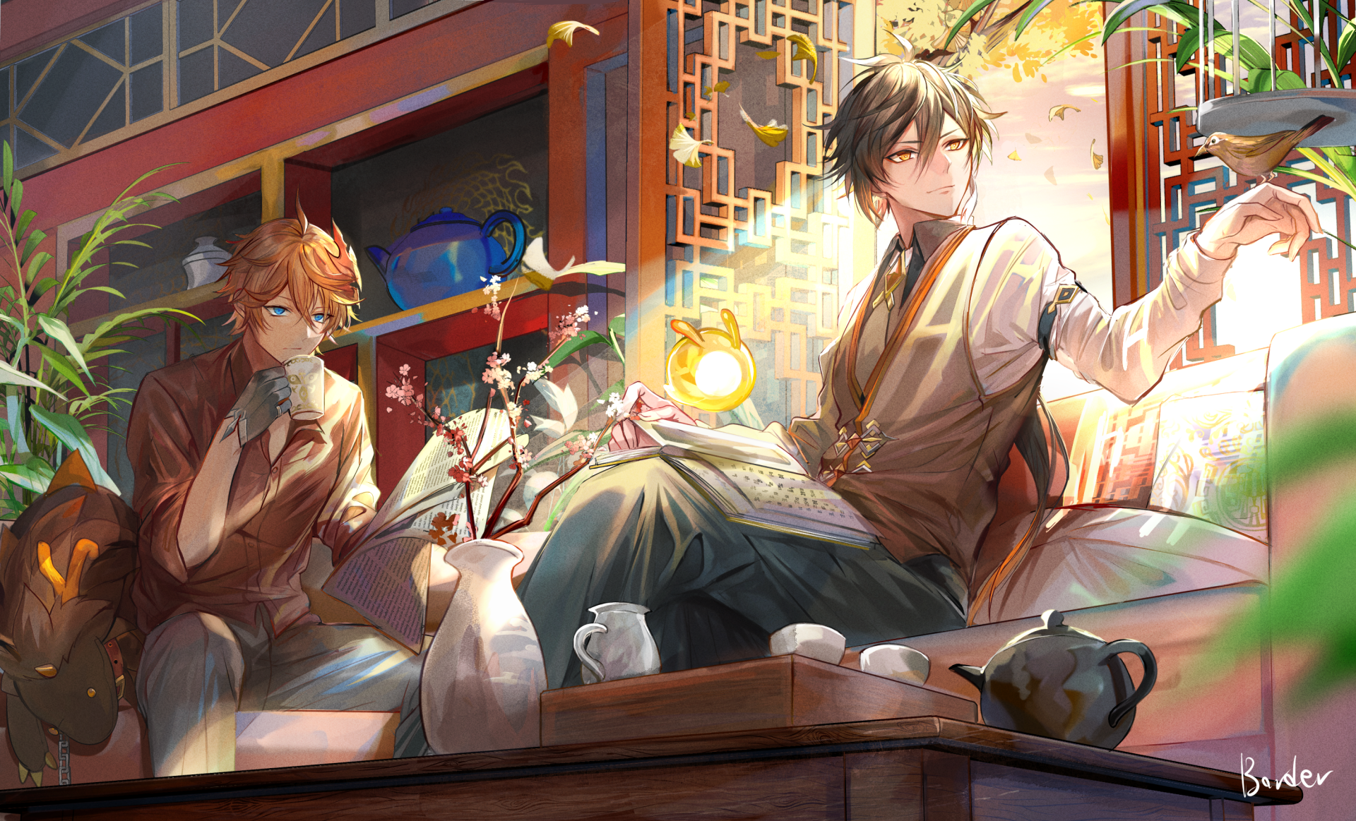 Download Rex Lapis Zhongli (Genshin Impact) Tartaglia Childe (Genshin Impact) Video Game Genshin Impact HD Wallpaper by ボーダー