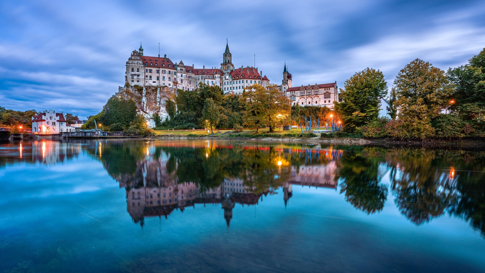 Download Germany Castle Reflection Man Made Sigmaringen Castle 8k Ultra HD Wallpaper