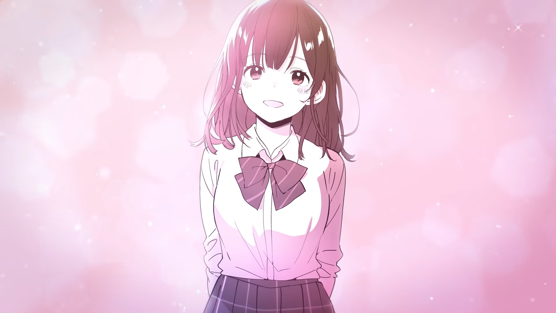 Download School Uniform Brown Eyes Brown Hair Sayu Ogiwara Higehiro Anime HD Wallpaper