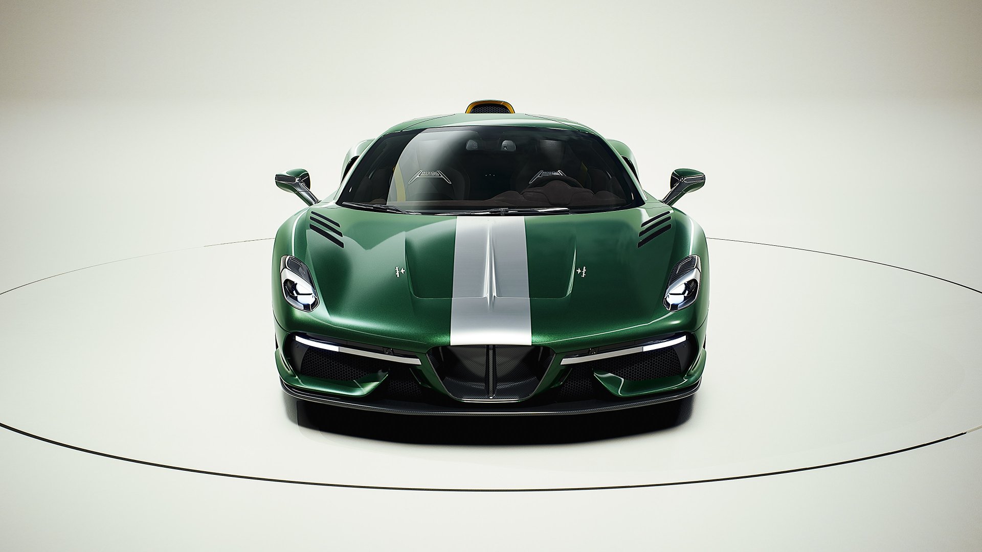 Download Supercar Green Car Car Vehicle Touring Arese RH95 4k Ultra HD Wallpaper