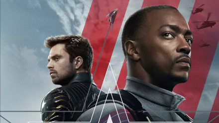 4K Ultra HD wallpaper featuring Sebastian Stan as Winter Soldier and Anthony Mackie as Sam Wilson/Falcon from the TV show The Falcon and the Winter Soldier.