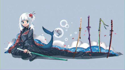 Gawr Gura Anime Virtual Youtuber HD Desktop Wallpaper | Background Image