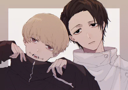 school uniform Toge Inumaki black hair Yuta Okkotsu Anime Jujutsu Kaisen HD Desktop Wallpaper | Background Image