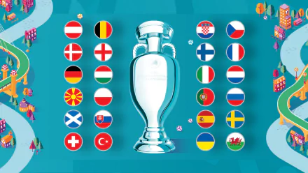 flag trophy soccer UEFA EURO 2020 Sports HD Desktop Wallpaper | Background Image