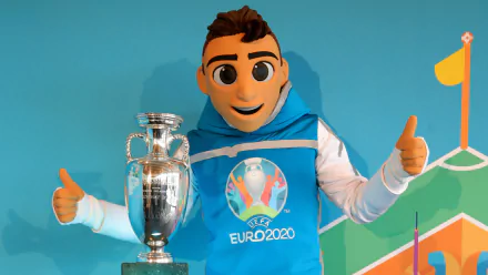 trophy Skillzy mascot soccer UEFA EURO 2020 Sports HD Desktop Wallpaper | Background Image