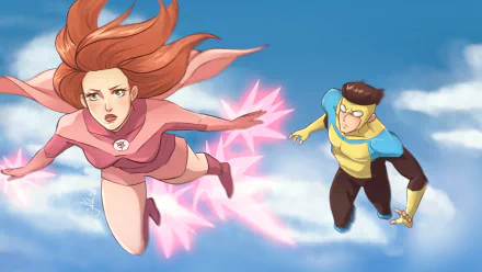 Samantha Eve Wilkins Atom Eve Mark Grayson Invincible TV Show HD Desktop Wallpaper | Background Image