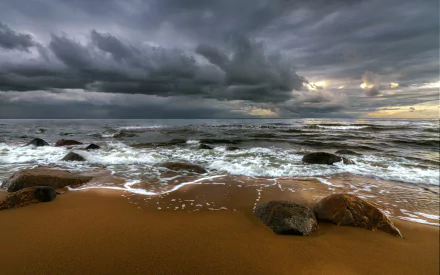  Storm over Sea in Latvia by Anita Stukane