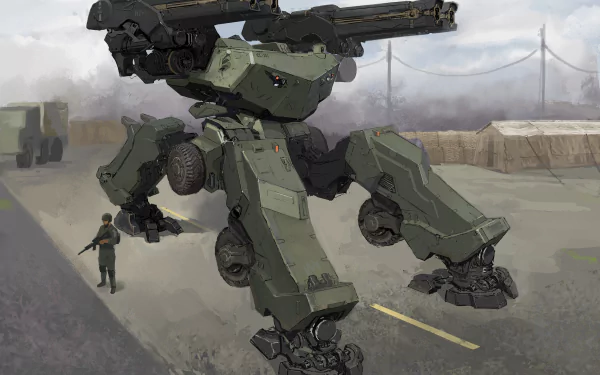 military Sci Fi robot HD Desktop Wallpaper | Background Image