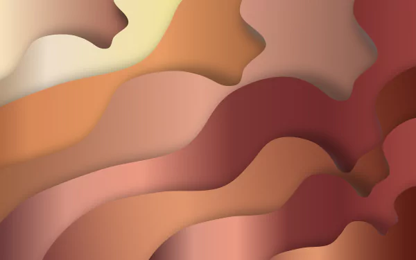 Artistic wave pattern with smooth, flowing layers in warm earth tones, designed as a 4K Ultra HD PC desktop wallpaper and background.