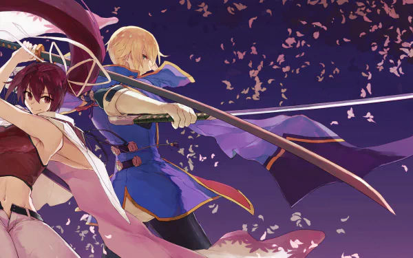 Yuzuriha (Under Night In-Birth) Jin Kisaragi video game BlazBlue: Calamity Trigger HD Desktop Wallpaper | Background Image