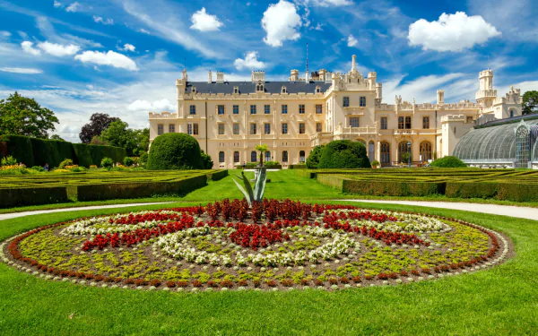 man made Lednice castle HD Desktop Wallpaper | Background Image