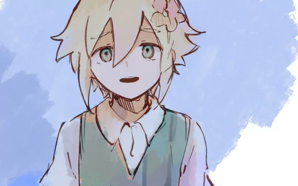 green eyes OMORI blonde Basil (Omori) video game HD Desktop Wallpaper | Background Image