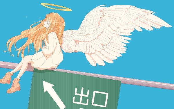 Anime Toradora! Taiga Aisaka Brown Hair Blue Eyes Angel Long Hair Wings HD Wallpaper | Background Image