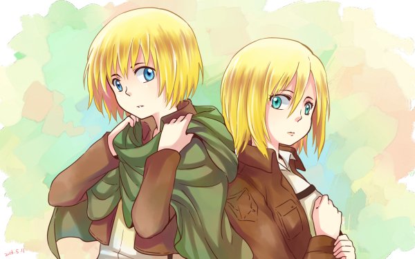Anime Attack On Titan Armin Arlert Blonde Blue Eyes Historia Reiss HD Wallpaper | Background Image