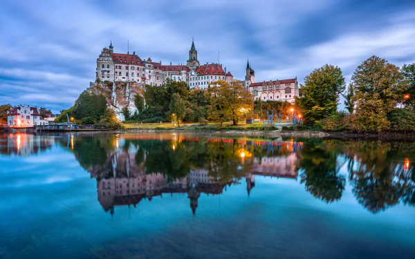Germany castle reflection man made Sigmaringen Castle HD Desktop Wallpaper | Background Image