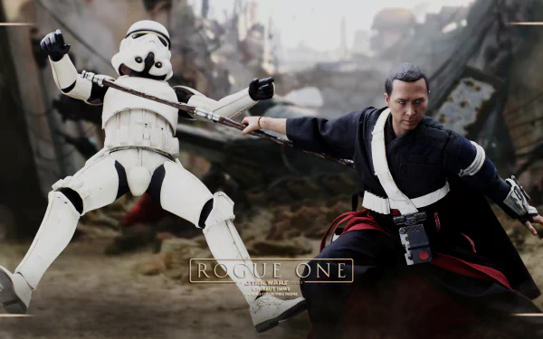 Star Wars stormtrooper Chirrut Îmwe movie Rogue One: A Star Wars Story HD Desktop Wallpaper | Background Image