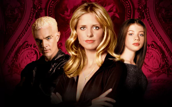 Dawn Summers Michelle Trachtenberg Spike (Buffy) James Marsters Sarah Michelle Gellar TV Show Buffy the Vampire Slayer HD Desktop Wallpaper | Background Image