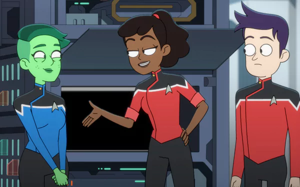 D'Vana Tendi Brad Boimler Beckett Mariner Star Trek TV Show Star Trek: Lower Decks HD Desktop Wallpaper | Background Image