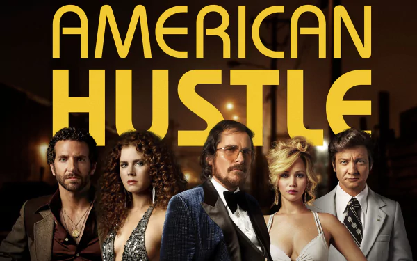 Jeremy Renner Jennifer Lawrence Christian Bale Bradley Cooper Amy Adams movie American Hustle HD Desktop Wallpaper | Background Image