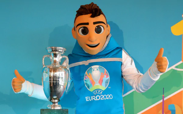 trophy Skillzy mascot soccer UEFA EURO 2020 Sports HD Desktop Wallpaper | Background Image