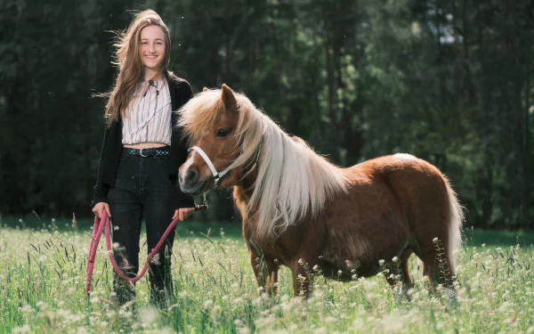 Girl with Pony by Rico Pfirstinger