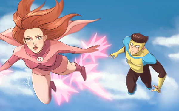 Samantha Eve Wilkins Atom Eve Mark Grayson Invincible TV Show HD Desktop Wallpaper | Background Image
