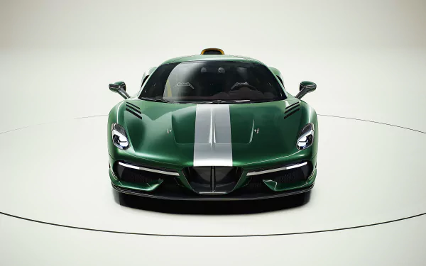 supercar green car car vehicle Touring Arese RH95 HD Desktop Wallpaper | Background Image