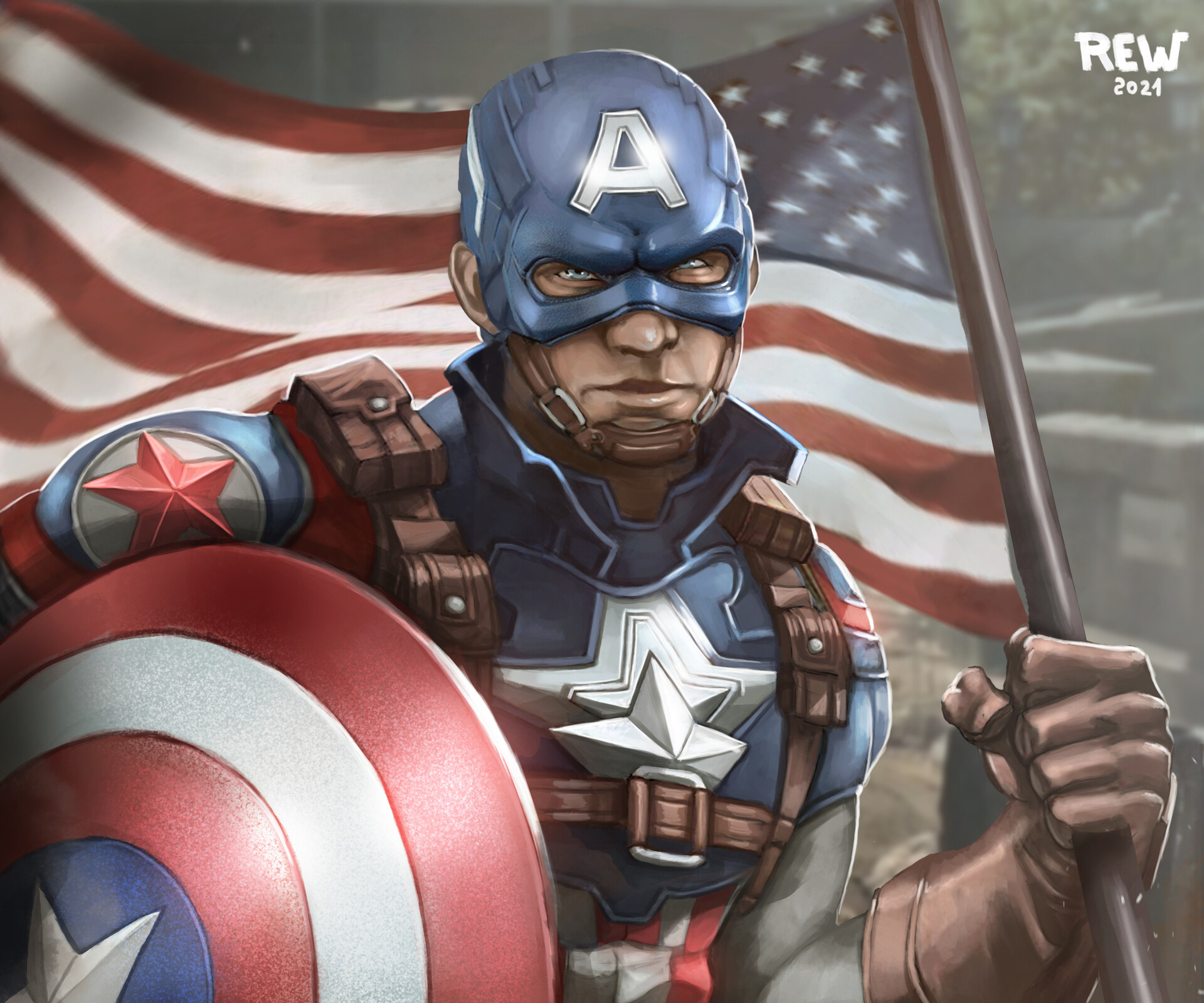 Captain America HD Wallpaper by REW